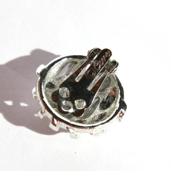 Vintage Cora Silver Tone Earrings - Picture 4 of 6